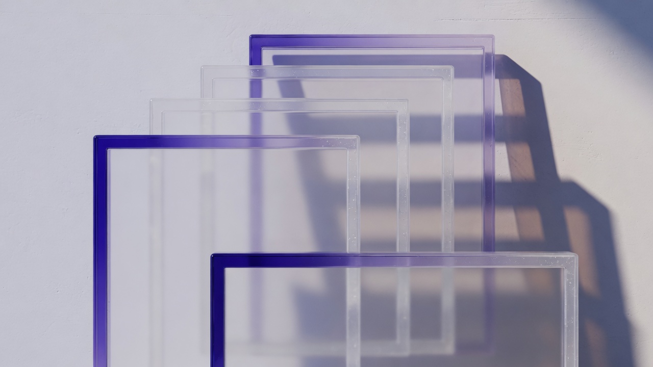 Nested translucent frames like layered copies